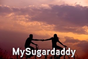 A couple spending quality time together while riding a bike