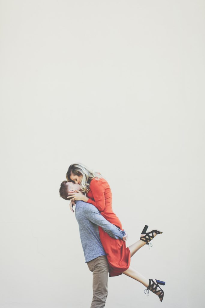 couple kissing in celebration of the International Mother Language Day