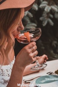 girl having cocktail