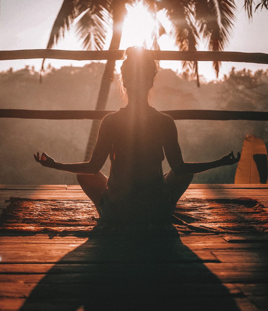 girl practicing yoga