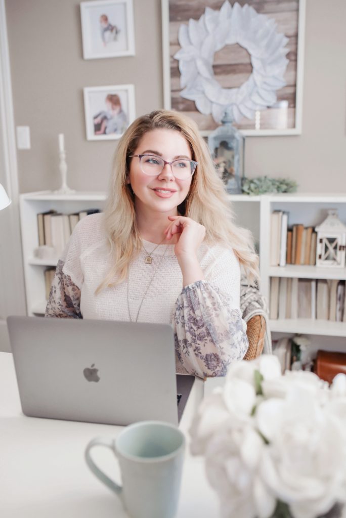 girl looking away from her laptop to prevent cvs