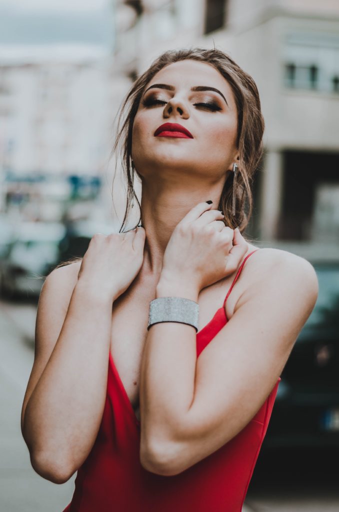 woman wearing jewelry she was gifted on her birthday