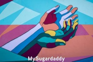 Painting of couple holding hands to illustrate the Pygmalion effect.