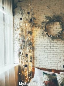 bedroom christmas decorations