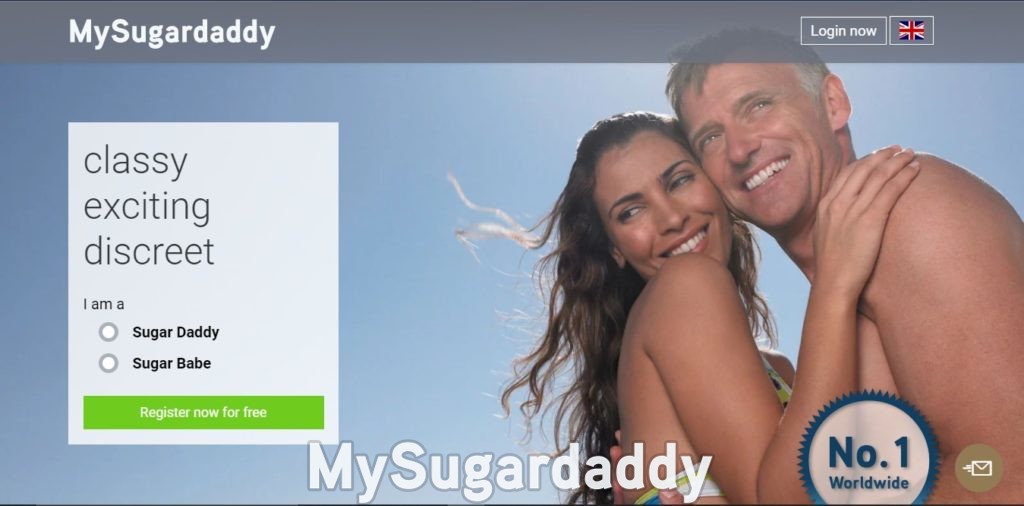 screenshot from the main page of the biggest sugar daddy dating website in the uk