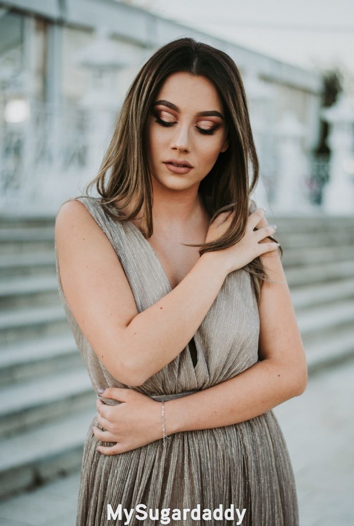 sugar baby in elegant dress